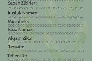 RAMAZAN AYI İBADET TAKİP ÇİZELGESİ