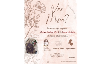 RAMAZAN AYI ONLİNE İLMİHAL DERSİ