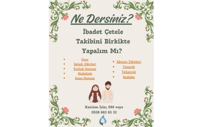 RAMAZAN AYI İBADET TAKİP ÇİZELGESİ